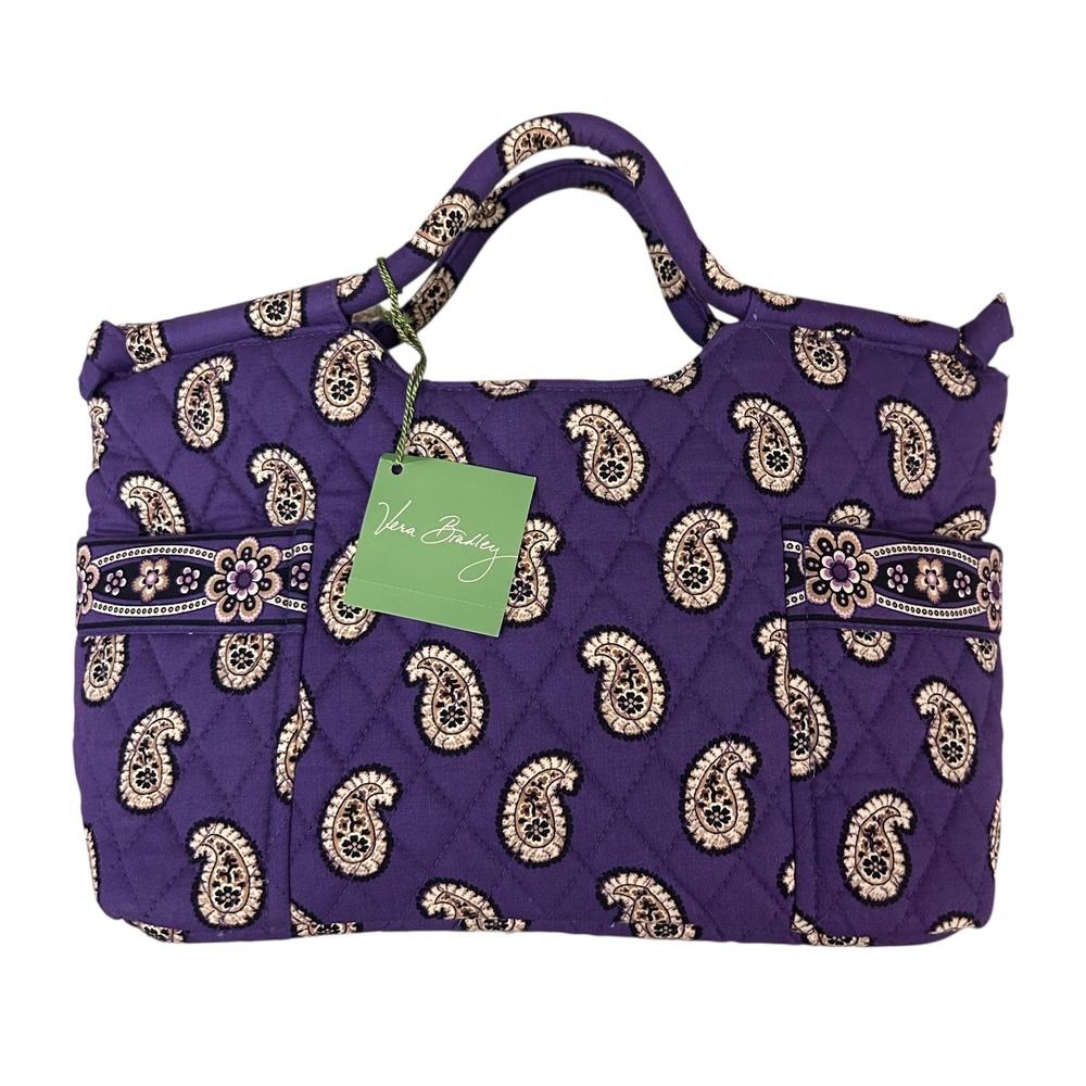 NWT VERA BRADLEY Gabby Simply Violet Paisley Purse Purple